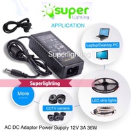 AC DC 12V 2A/3A/6A Power Supply Adapter 36W Power Adaptor Plug