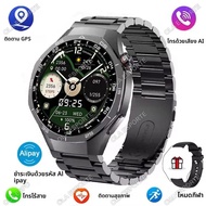 สมาร์ทวอทช์ผู้ชาย Dynamic Island Watch 5 Pro หน้าจอ AMOLED รองรับการโทรผ่านบลูทูธ GPS ติดตามเส้นทางเ