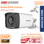 HIKVISION CCTV Security Cameras DS-2CE17D0T-IT3F 2MP EXIR Outdoor Bullet CCTV Camera, 4in1, IP67 Weatherproof, 40m IR range Home Security Camera NASHANTOO