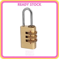NUMBER BRASS PAD LOCK ~ for luggage ,locker , etc