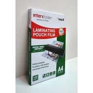 PLASTIC LAMINATING INTER X A4 100 MICRON Laminate Sheet -xx*