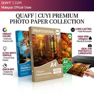 QUAFF 3R-A4 Glossy Photo Paper No Back Print A4 Size Photopaper Upgraded version