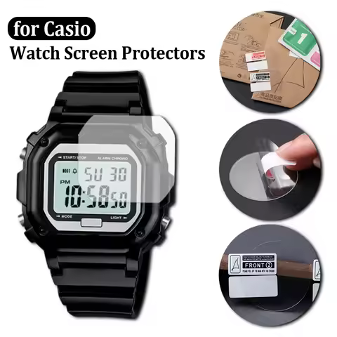For Casio DW5610 F91W AE1400/1200WH A158 W218H W800H MQ24 Watch Screen Anti-Scratch Full Protectors 