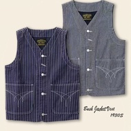 GRND Canvas WABASH Striped Vest Classic Bag Flower Denim Cargo Vest Ami Khaki