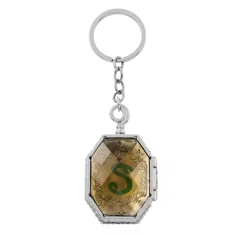 1pcs Harri Potter Magic Horcrux of Salazar Slytherins Locket Pendant Keychain for Bag Charms Keyring
