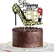 Stepping Into 39 Cake Topper,Funny 39th Birthday Party Decorations Supplies, Highheel Highheel lipst