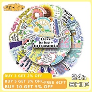 50pcs Spanish Motivational Inspirational Quotes Sticker DIY Phone Notebook Suitcase Laptop Sticker
