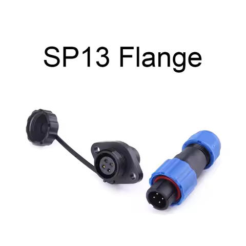 SP13 IP68 Flange Type Aviation Plug 1/2/3/4/5/6/7/9Pin Cable Connectors Plug And Socket Waterproof C