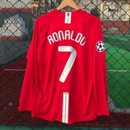 Manchester United Retro Long Sleeve 2007 2008 European Championship Ronaldo # 7 Soccer Jersey