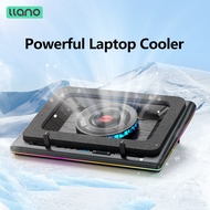 Llano Powerful Turbo Fan 2800RPM Laptop Cooler Pad Led Light 3 USB Port Cooler Pad for Laptop Stand Adjustable Height