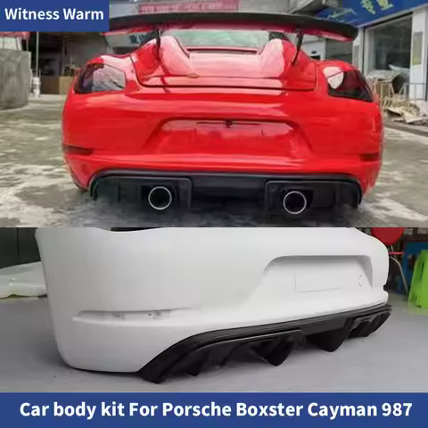 For Porsche 987 Boxster Cayman 987.1 987.2 PP Facelift Bumper Front Bumper lip Rear bumper spoiler G