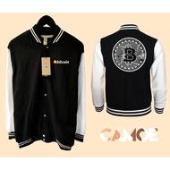 Bitcoin 3D Logo Varsity Baseball Jacket