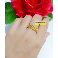 (ACC PEKANBARU) 24k crystal plated ring + 24k gold plated ring