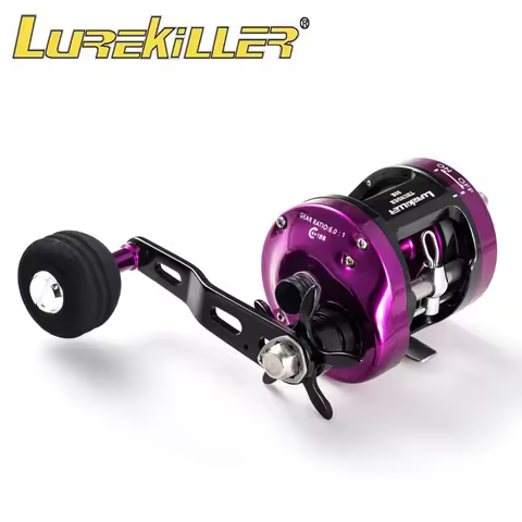 Lurekiller Full Metal slow jigging fishing reel 6.0:1 Speed ratio 12kgs Drag 6+1 BB Saltwater Boat R