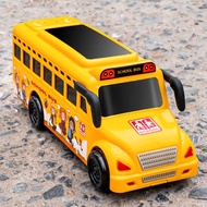 Simulation Yellow School Bus Bus Children's Toy Car Inertial Sound Light Bus Boy Police Car Bus Mode