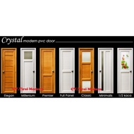 Pintu Kamar Mandi Crystal Bahan PVC Anti Karat Model Modern