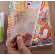 Sét 40 tờ bọc sách vở decal 3D cho bé 43cm x 30cm tặng kèm 40 nhãn vở
