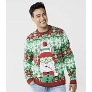 EUC Celebrate Together Ugly Christmas llama sweater Red Green (s) Winter Suitable For Both Men And W