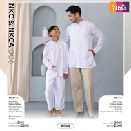 Nibras Koko Anak NKCA 006 Warna Putih Polos Setelan Baju Muslim Couple