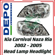 Naza Ria Kia Carnival Head Lamp Headlight 2002 - 2005 New Lampu Depan Besar DEPO