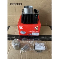 CYLINDER BLOCK SET STANDARD OEM K&K FOR HONDA C70 GBO