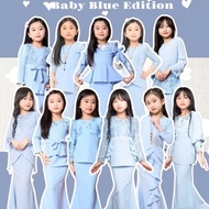 Baju Raya Tema Baby Blue / Baju Kurung Budak Perempuan 2023