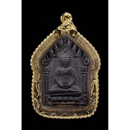 龍婆Dum大師坤平佛牌（已故二代鬼王）Wat Santitham Be2551 驗證卡 鍍金殼 / Luang Phor Dum Khun Paen Amulet (Deceased 2nd Gene