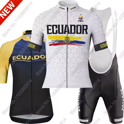 Ecuador 2025 Cycling Jersey Set Short Sleeve National Team Kigali Clothing Kits Road Bike Shirts Sui