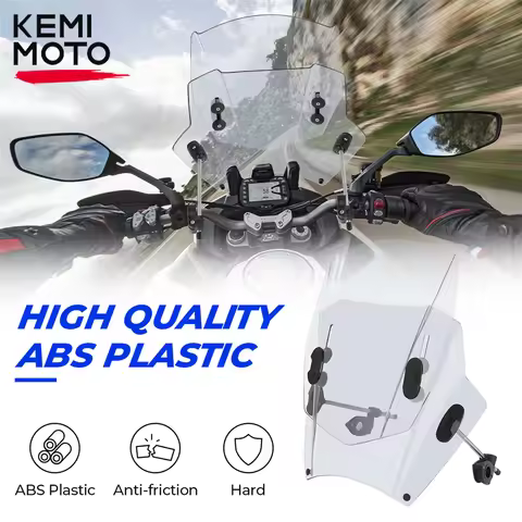 Motorcycle Windscreen Windshield Universal Motorbikes Deflector Adjustable For MT09 MT07 F800GS Z650
