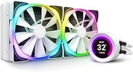 NZXT Kraken Z63 RGB 280mm - RL-KRZ63-RW - AIO RGB CPU Liquid Cooler - Customizable LCD Display - Improved Pump - Powered by CAM V4 - RGB Connector - Aer RGB 2 140mm Radiator Fans (2 Included) - White
