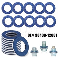 Fit Toyota OEM Oil Drain Plug Gasket / Engine Sump Oil Drain Bolt Seal Gasket / Aluminum Cotton Washer Seals / Universal  Toyota Car Replaces