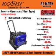 KOSHI LT4500iSE 240V 3.5kW Powered by LUTIAN Compact Silent Inverter Generator Portable Gasoline Pet