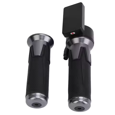 Electric Scooter Throttle Grip 48V Twist Throttle Handle with Display 6 Pin Waterproof Connector for
