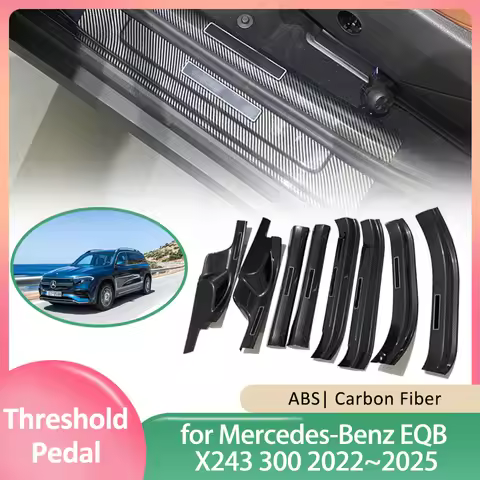 Car Door Sill Scuff Plate for Mercedes-Benz EQB X243 300 2022~2025 Welcome Pedal Threshold Cover Tri