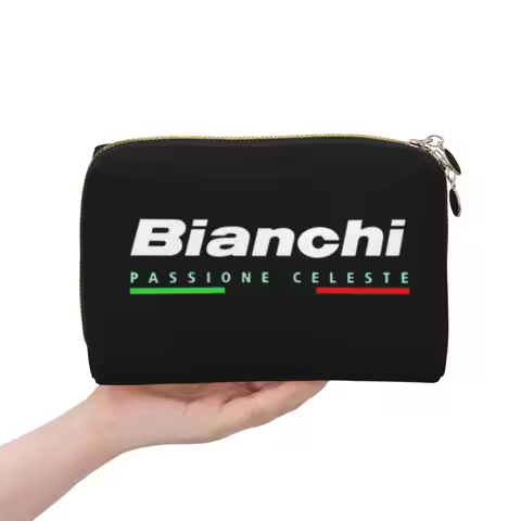 Bianchi Passione Celeste Essential Women Cosmetic Bag Travel Makeup Organizer Pouch Toiletry Storage
