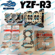 Yamaha YZF-R3 R3 Original Cylinder Block Set + Head + Piston + Ring + Top Gasket+Pin (R25 Upgrade 30