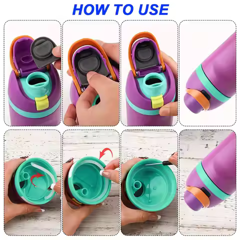 SW 2PCS Silicone Replacement Stopper Seal Gasket Seal Ring Leak Proof Water Bottle Top Lid Parts for