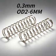 (KZS)SUS304 Compression Springs d0.3mm * OD2-6mm Anti-Rust Industrial Spring