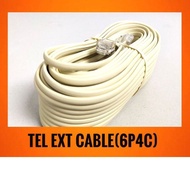 [READY STOCK]TELEPHONE PLUG TO PLUG EXTENSION CABLE 5M(15FT) /8M(25FT) /15M(50FT)