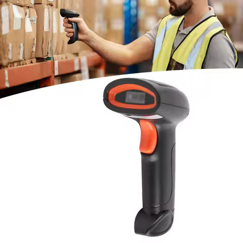 1D 2D Barcode Scanner 2.4G Wireless Bluetooth CMOS Imaging Scanning Bar Reader for Supermarket Wareh