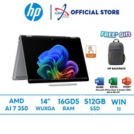 HP OMNIBOOK X FLIP NG AI 14-FK0105AU 14" WUXGA LAPTOP ( AI-7-350 16GD5 512SSD / W11H / OFFICE OPI )