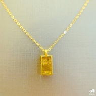 สร้อยคอเงินชุบทอง จี้ทองคำแท่ง(GoldBar)ทองคำ 99.99% น้ำหนัก 0.1 กรัม ซื้อยกเซตคุ้มกว่าเยอะ​ แบบราคาเหมาๆเลยจ้า