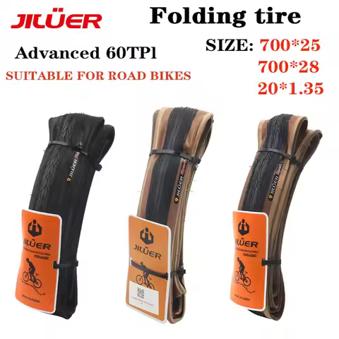 JILUER Road Bike Tyre 700x25c 700x28c Folding Bike Ultra Light Tire 20x1.35 Advanced 60TBI Wear-resi