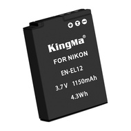 [KingMa] 1150mAh EN-EL12 / ENEL12 Replacement Battery For Nikon Coolpix AW100, AW100s, more