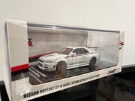 (NEW) INNO64 1:64 Nissan Skyline GT-R R34 R-Tune NISMO in White