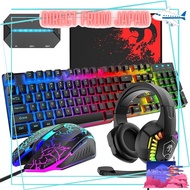 Mamba Snake Gaming Keyboard Mouse Headset Converter Set USB Membrane Wired Waterproof Multimedia Key