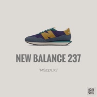 Erqi Store) New Balance 237 NB237 Men's Blue Yellow Green Retro Casual Shoes Suede Corduroy MS237LX1