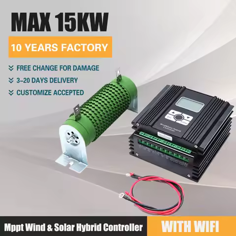 Fast Delivery Wind And Solar Hybrid System 8KW 10KW 15KW 12V-48V Powerful Controller Boost Charge Wi