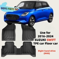 Use for 2016+ SUZUKI SWIFT Dzire custom car Floor car carpet Mat Fit For SUZUKI SWIFT Dzire waterpro