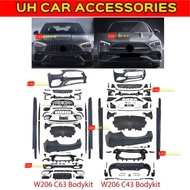 MERC BENZ W206 C63 C43 TAIWAN PP BODYKIT BUMPER SKIRT GRILLE GRILL